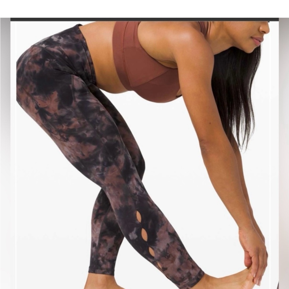 lululemon athletica Diamond Dye Graphite Pink Tie-Dye Leggings